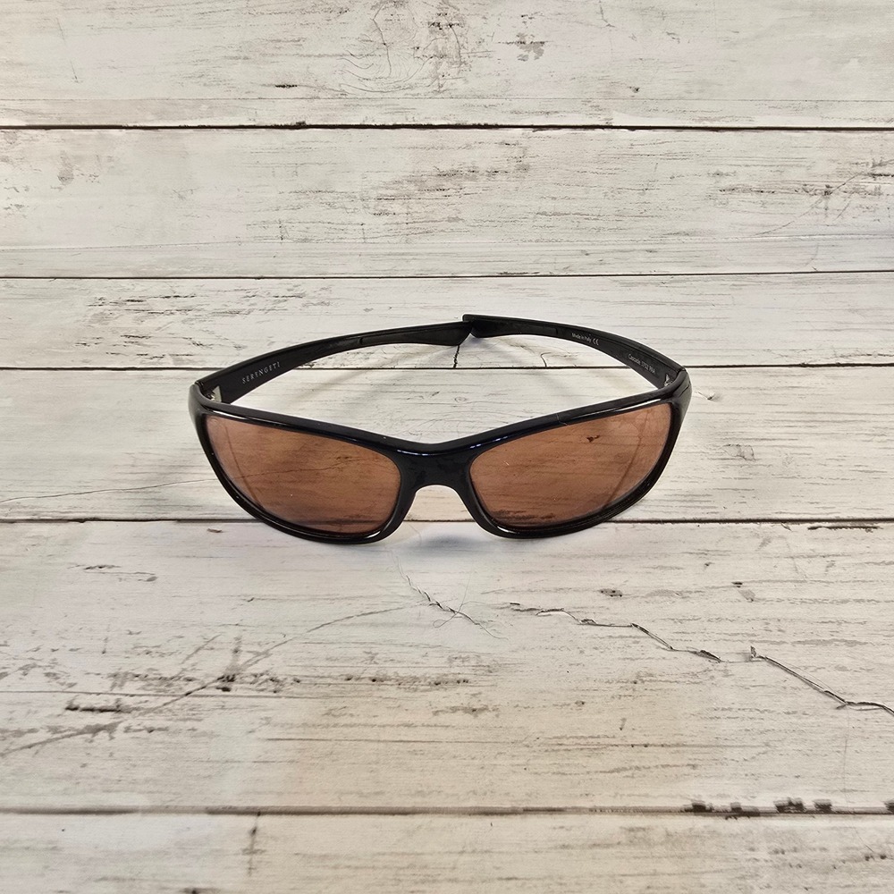 Serengeti Cascade 5752 PAA Sunglasses Black Wrap Frame Rose Lens Made in Italy - Picture 7 of 7